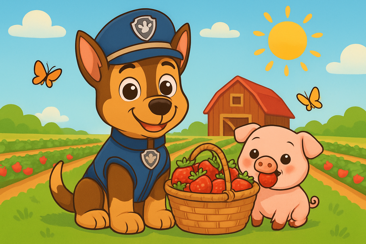 chase and the strawberry jam