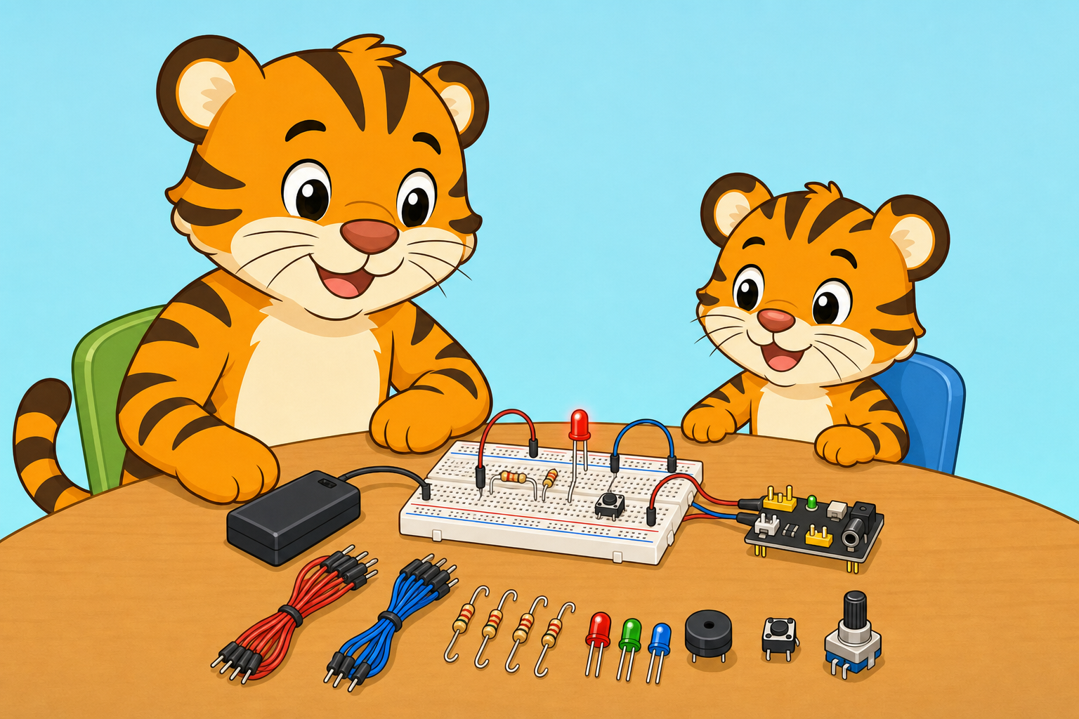 zephyr tiger builds a circuit