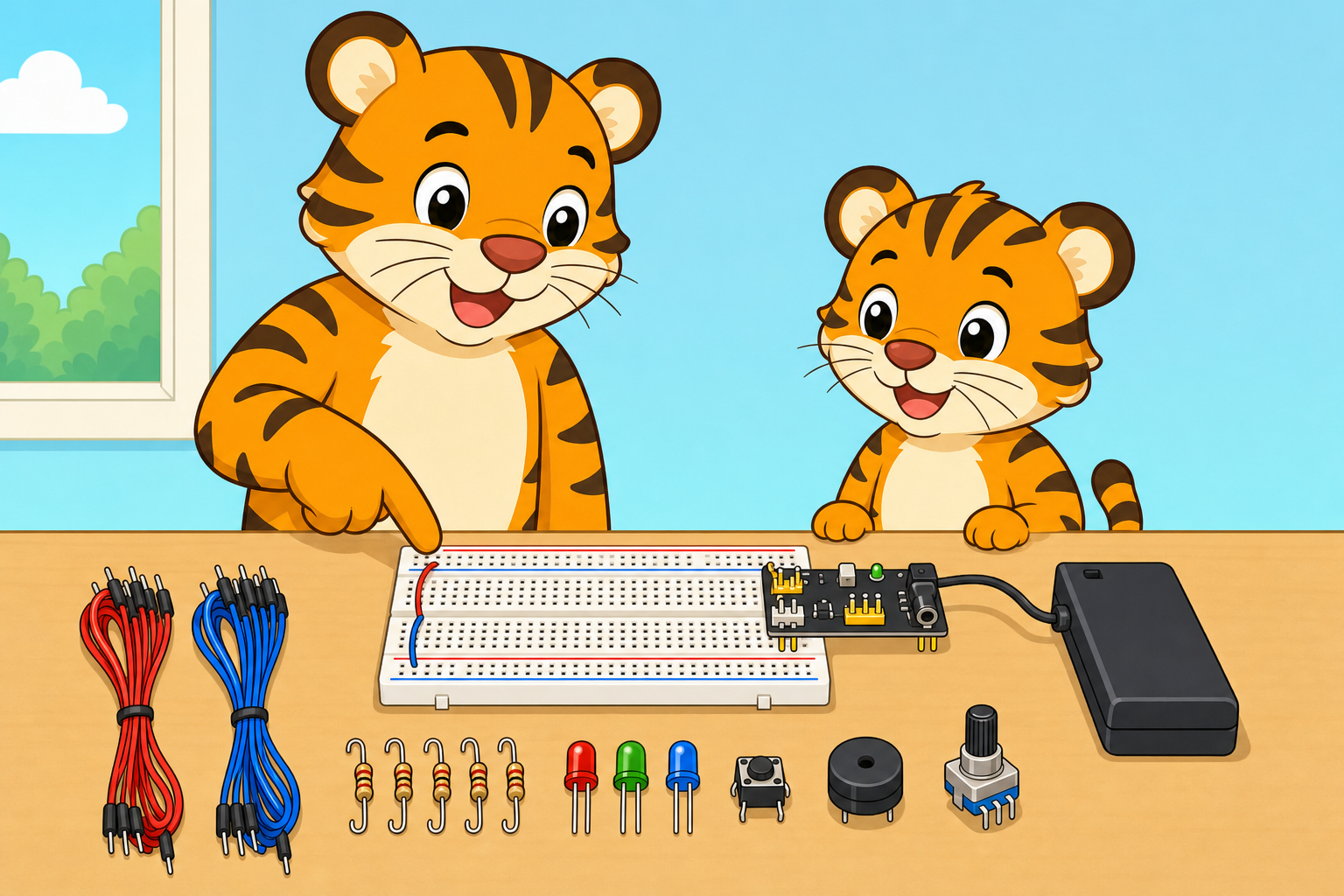 zephyr tiger builds a circuit