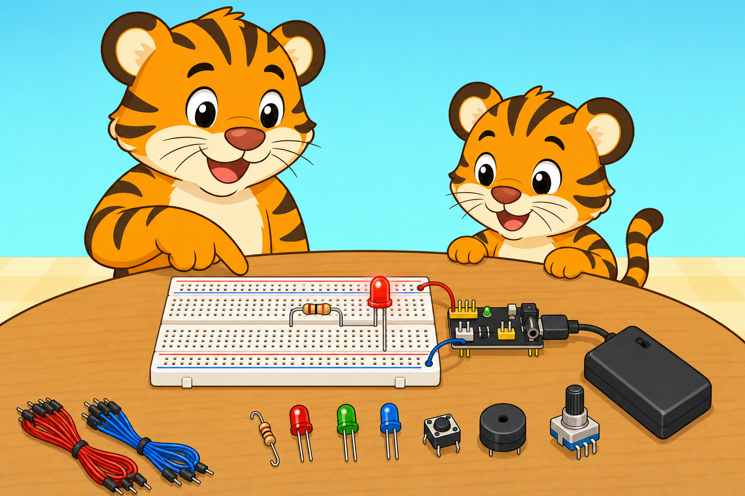 zephyr tiger builds a circuit