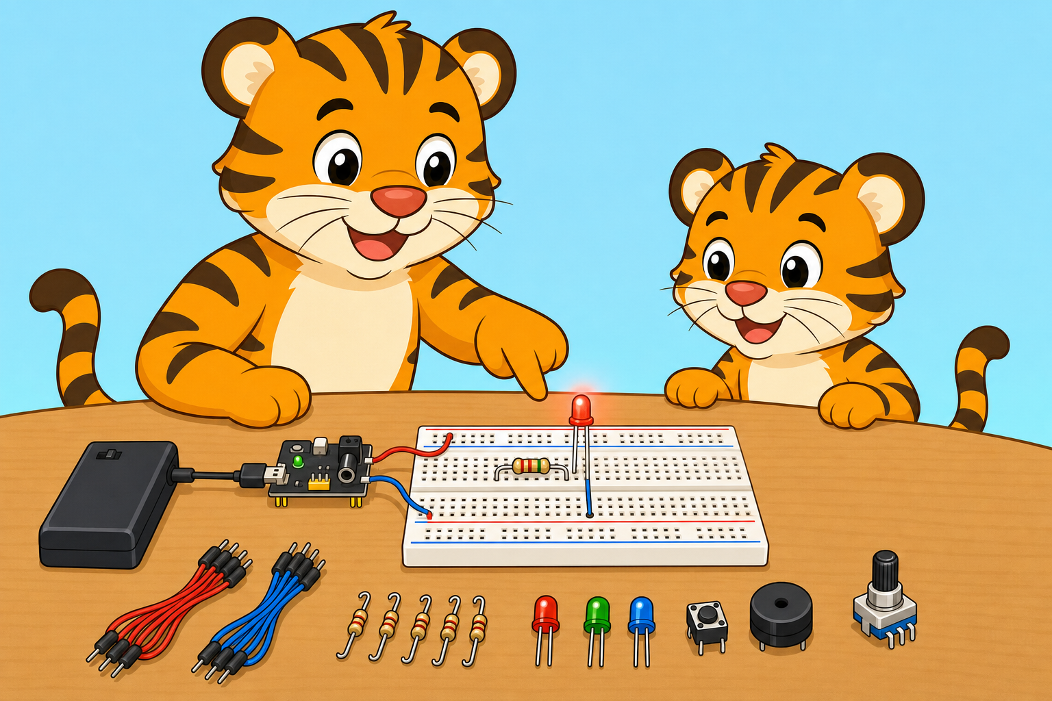 zephyr tiger builds a circuit