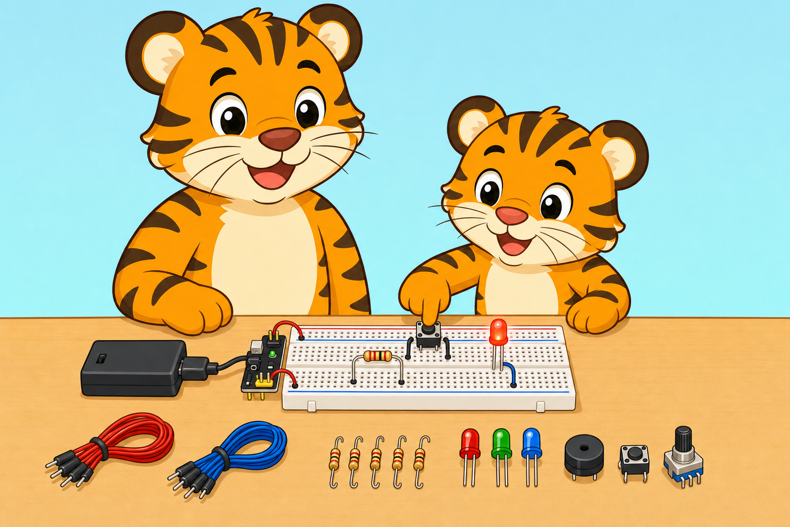zephyr tiger builds a circuit