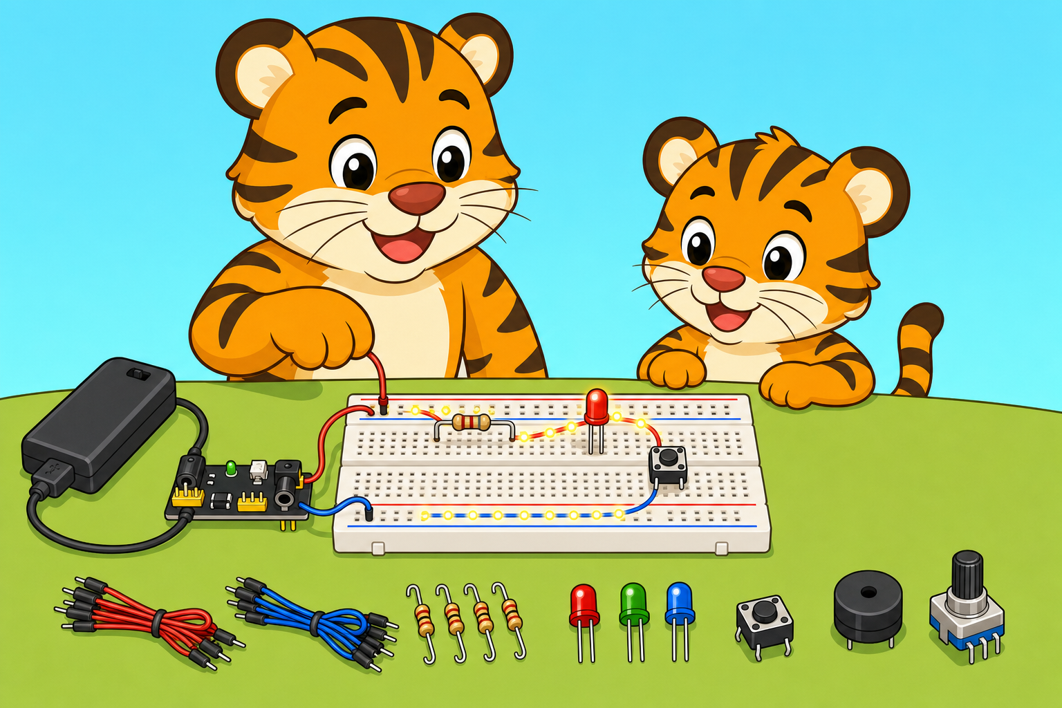 zephyr tiger builds a circuit