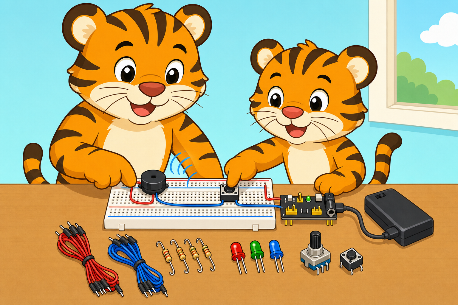 zephyr tiger builds a circuit