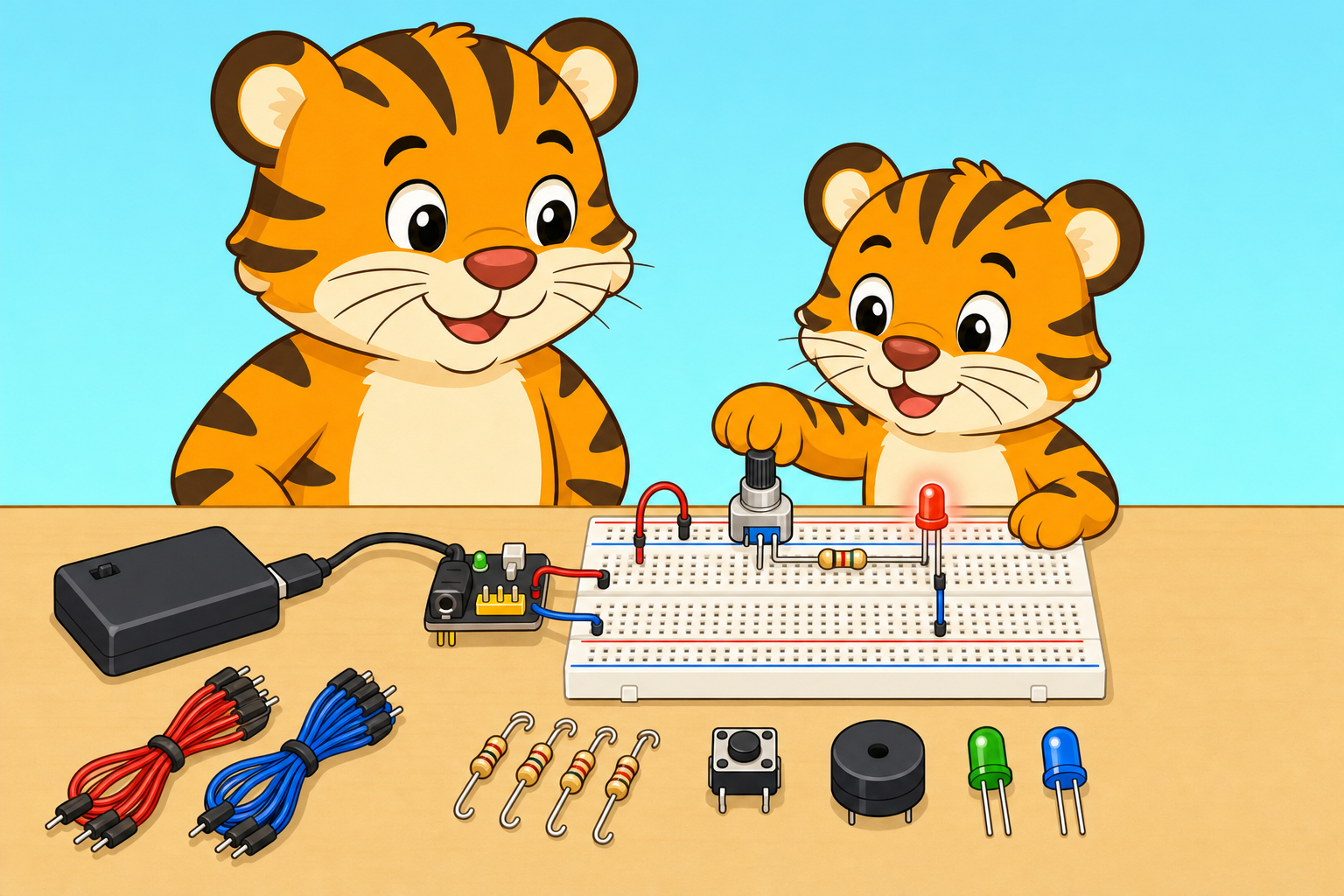 zephyr tiger builds a circuit