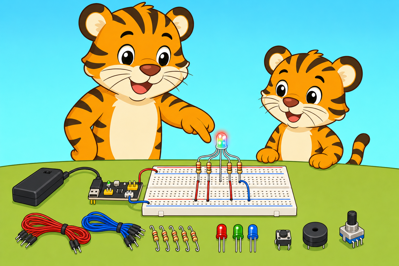 zephyr tiger builds a circuit