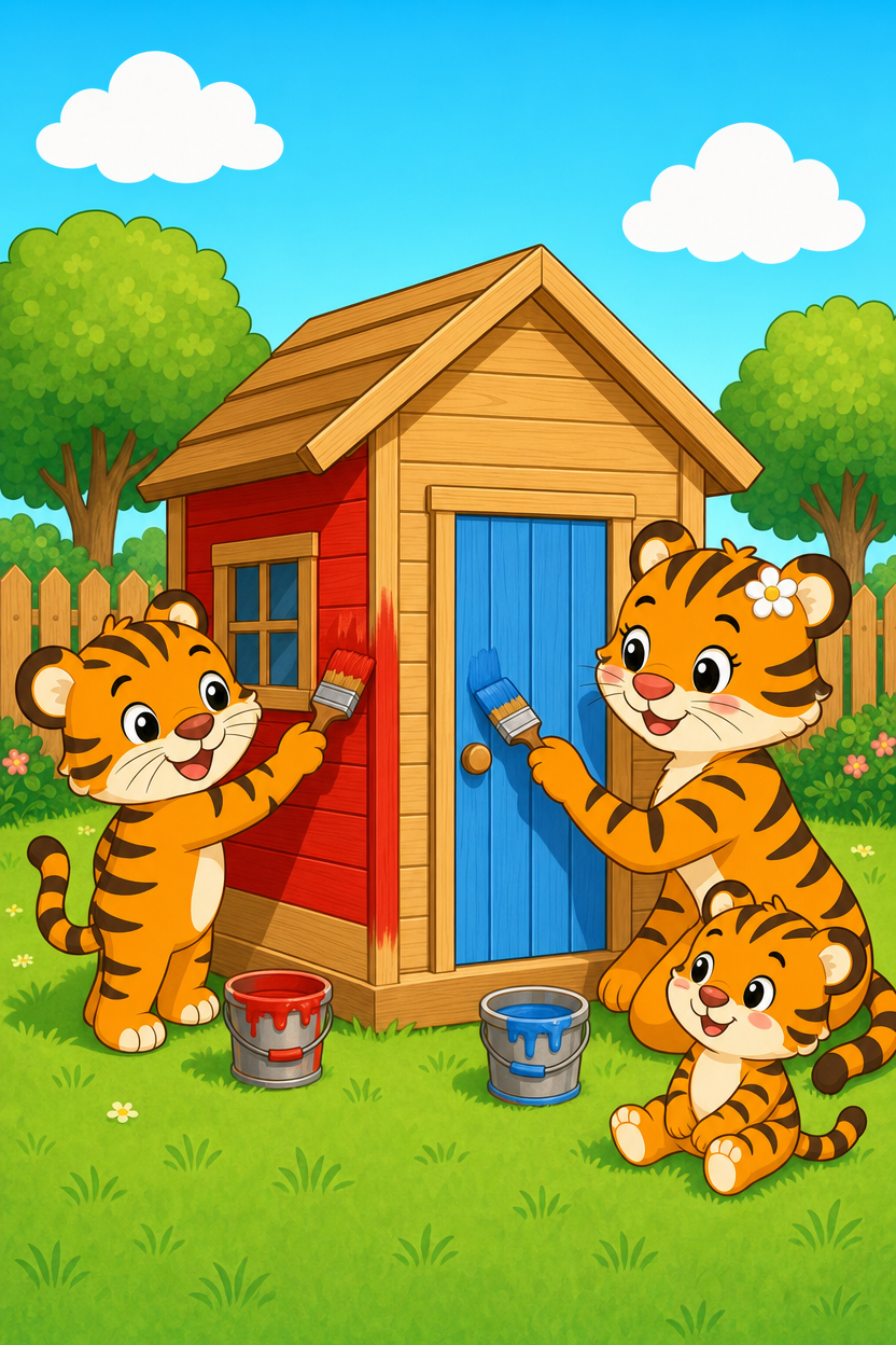 zephyr tiger builds a house