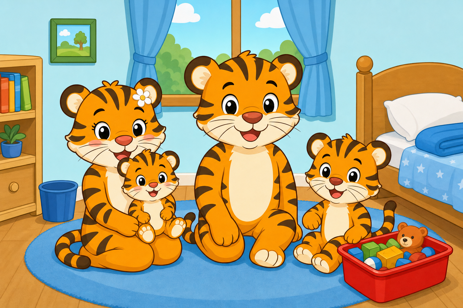 zephyr tiger cleans his room