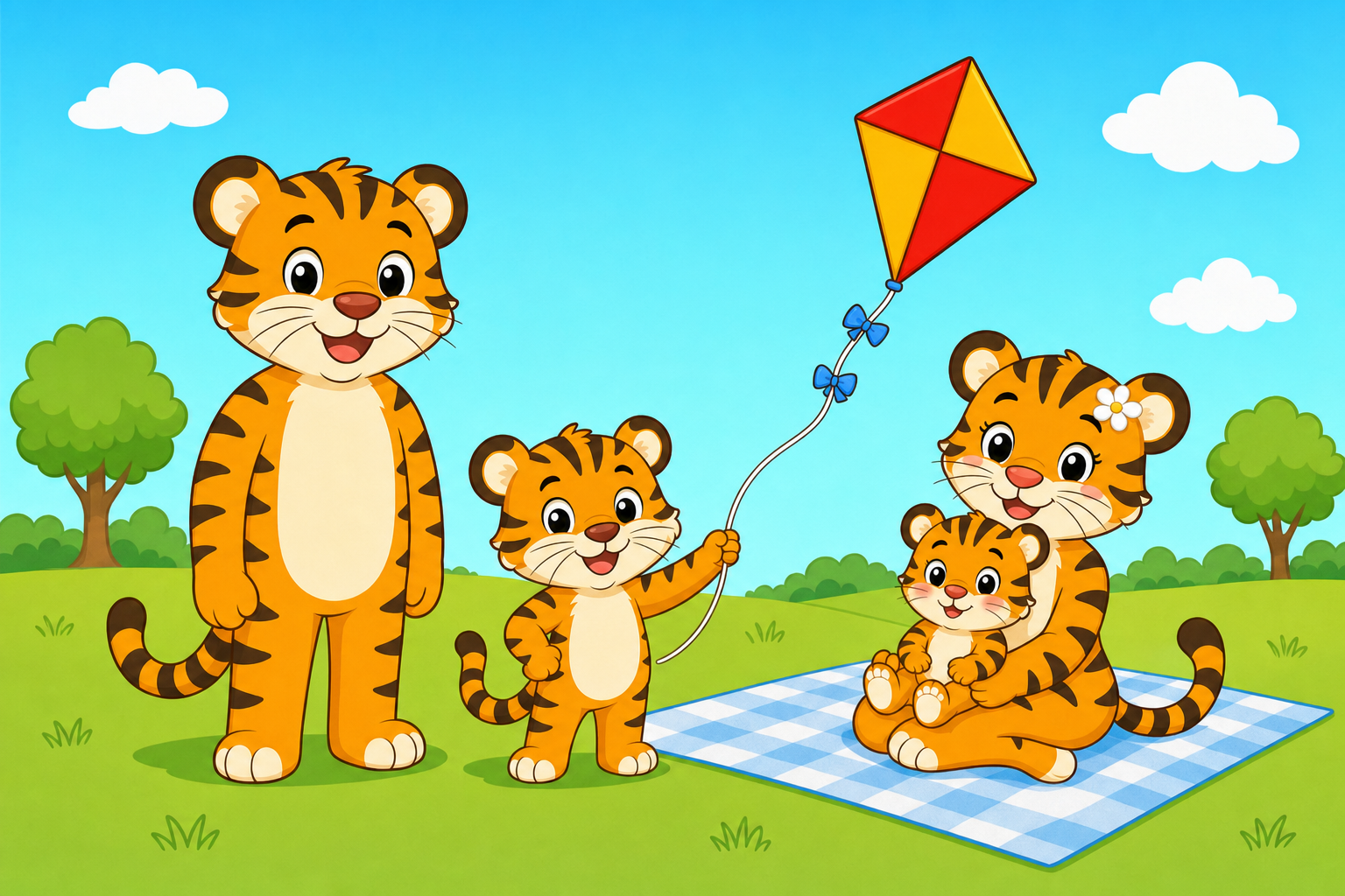 zephyr tiger flies a kite