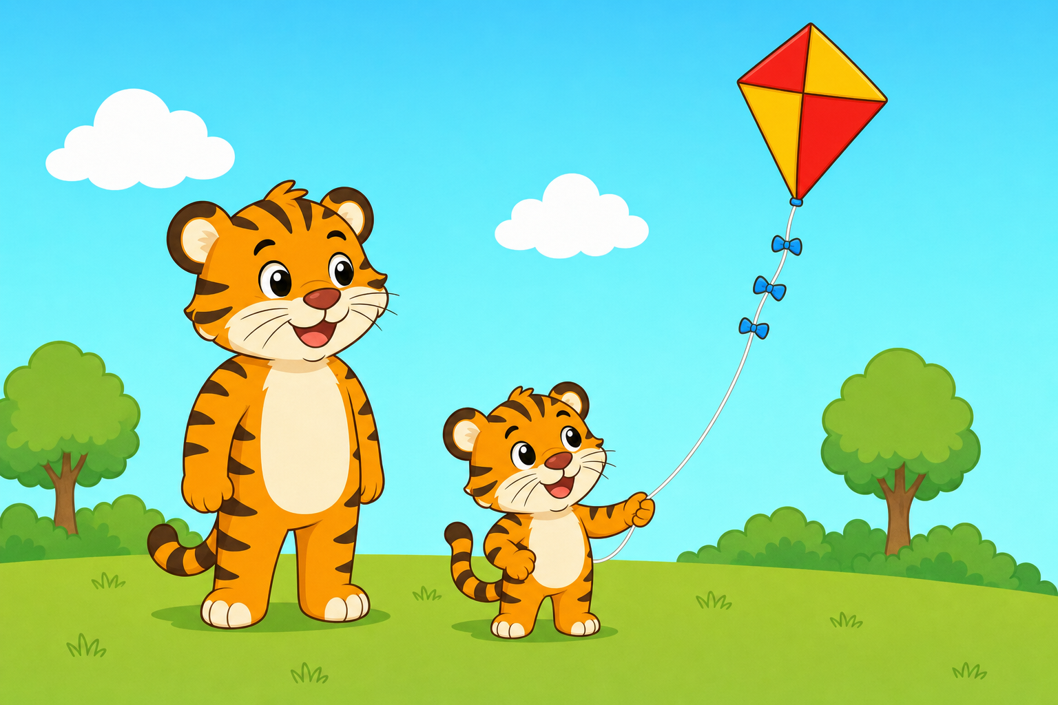 zephyr tiger flies a kite