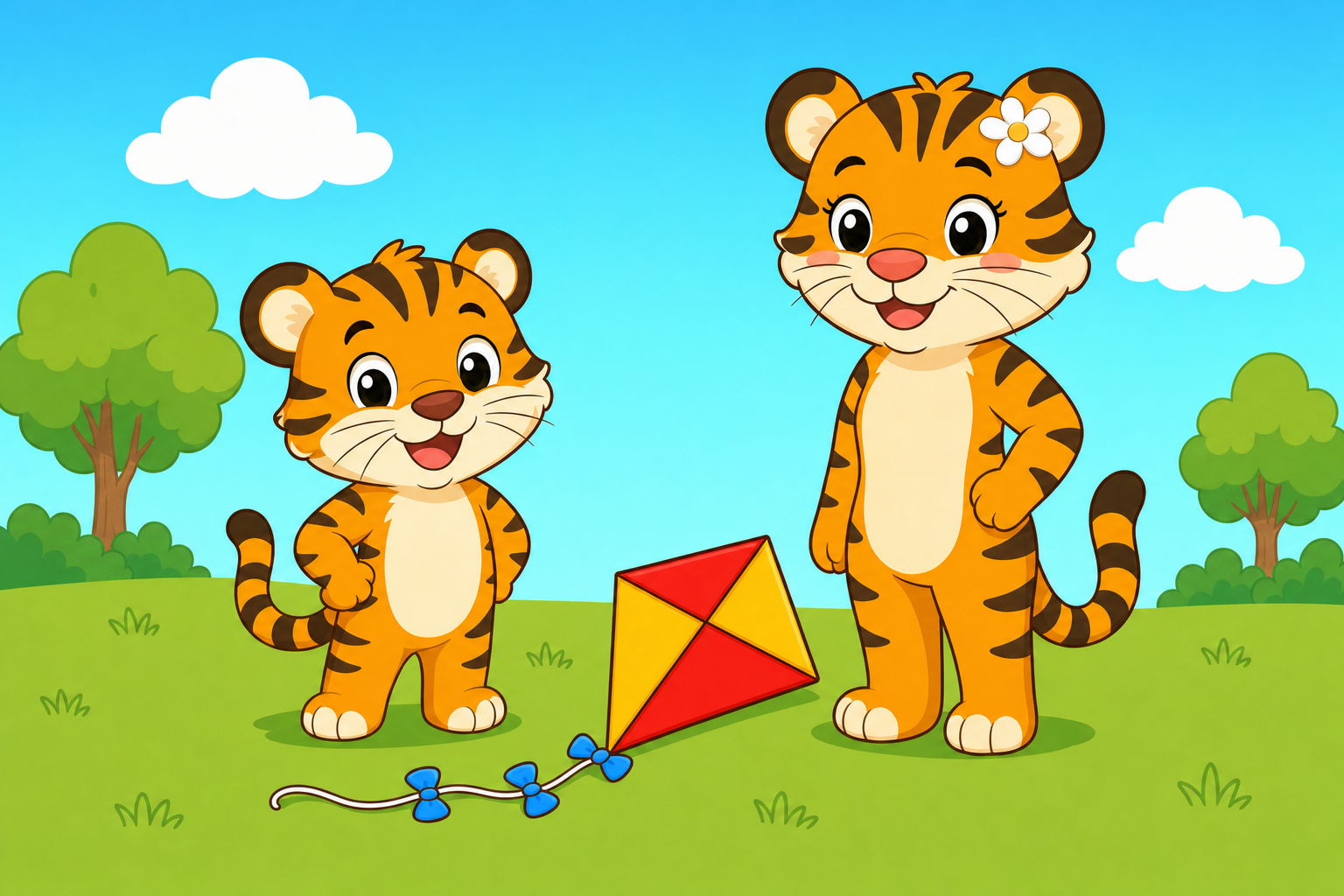 zephyr tiger flies a kite