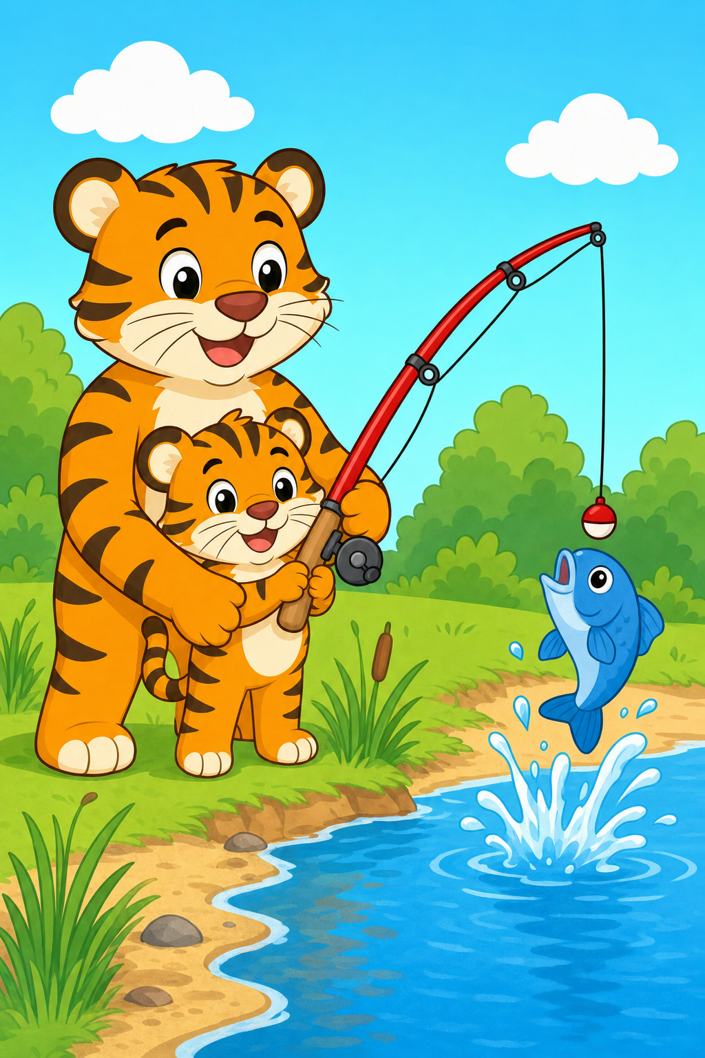 zephyr tiger goes fishing