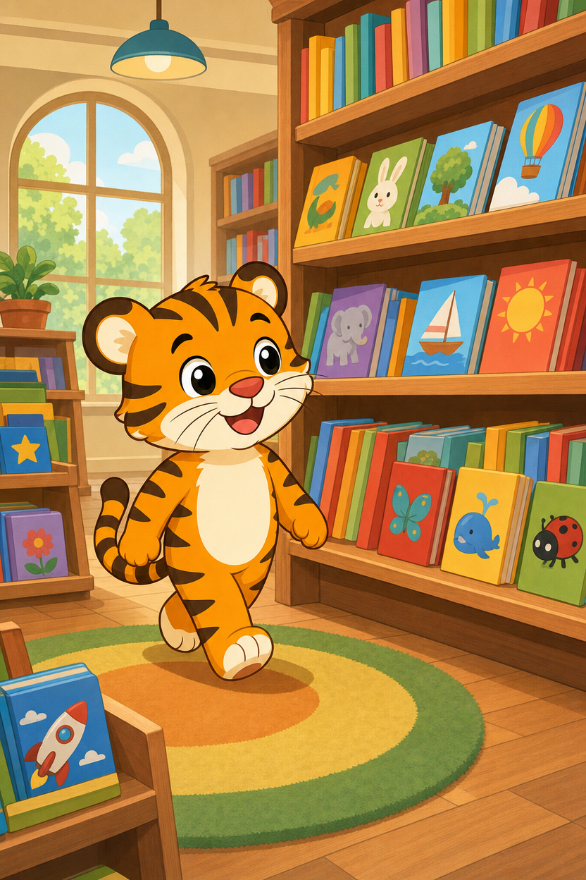 zephyr tiger goes to the book store