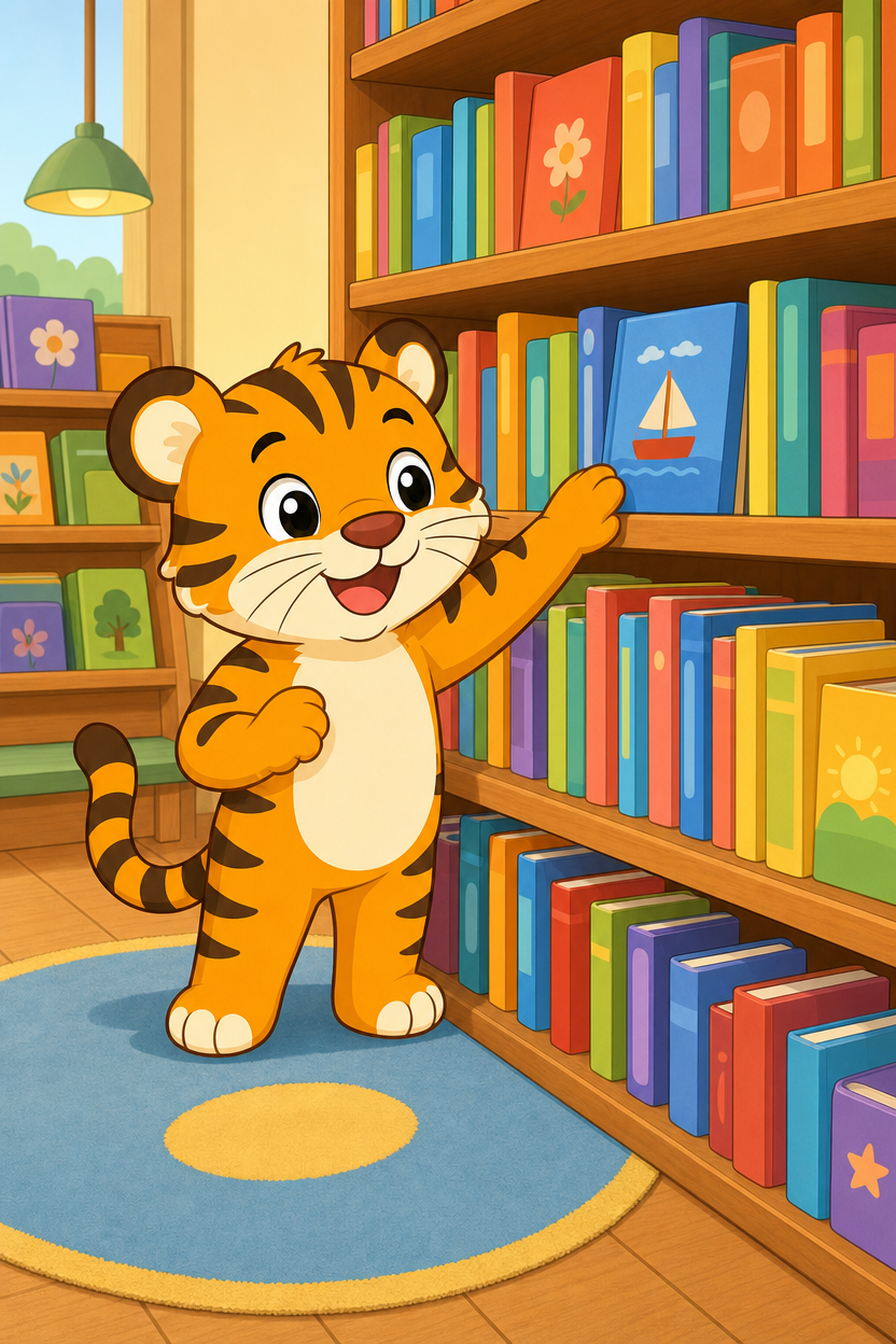 zephyr tiger goes to the book store