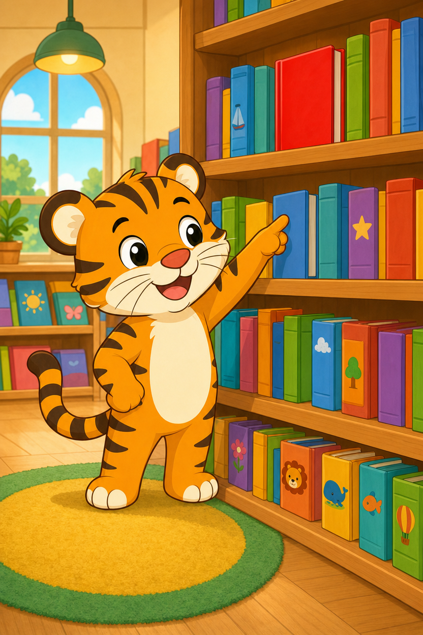 zephyr tiger goes to the book store
