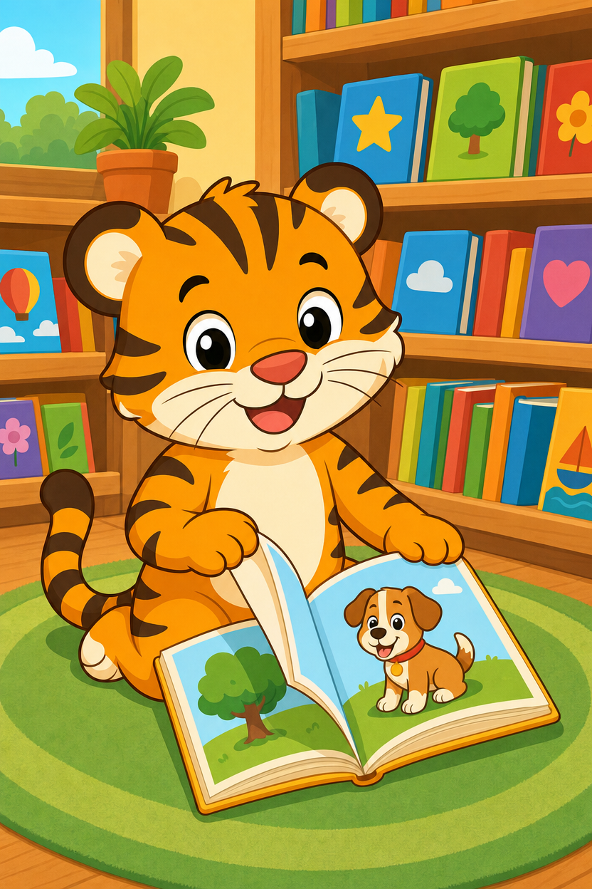zephyr tiger goes to the book store