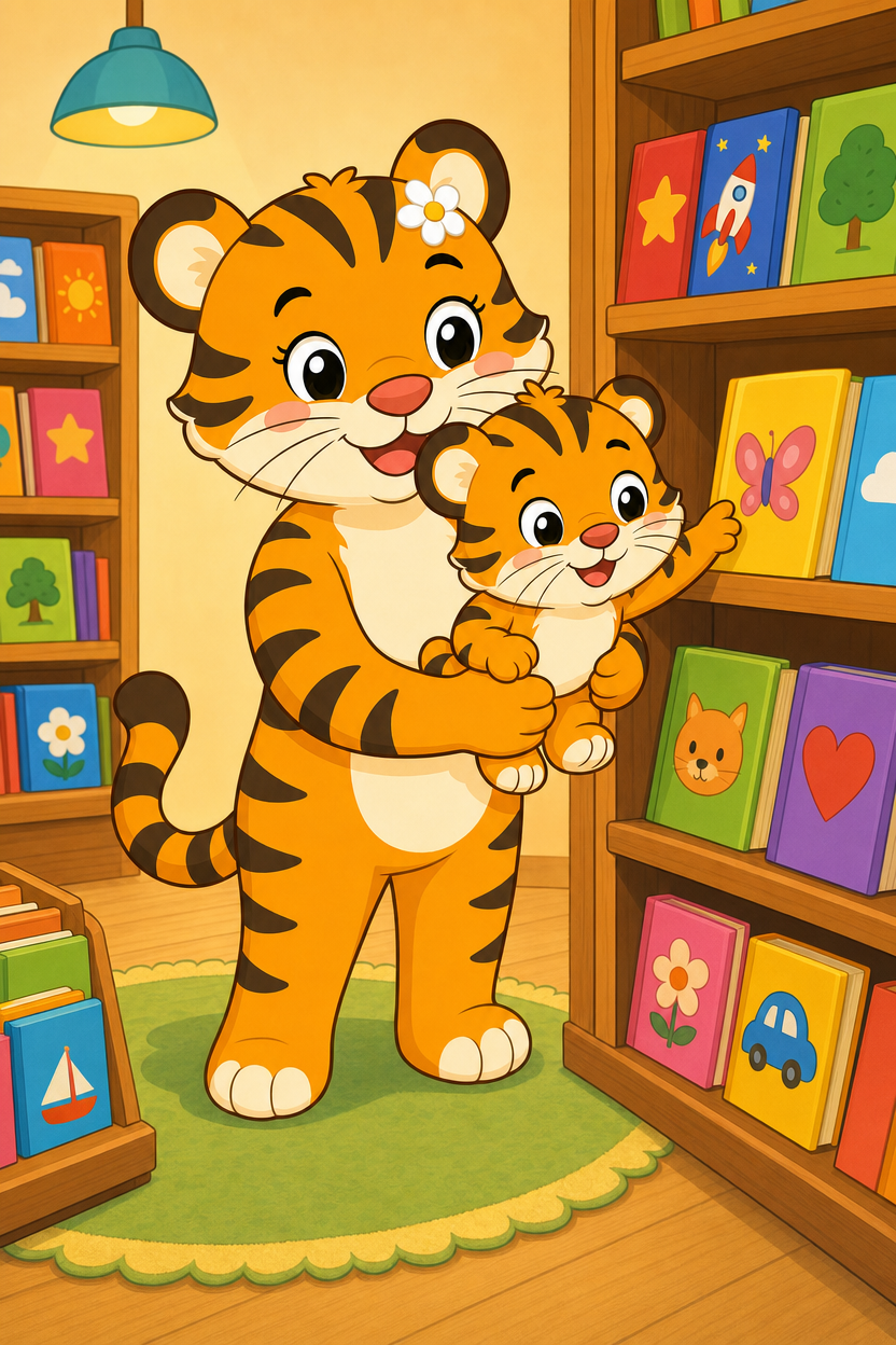zephyr tiger goes to the book store