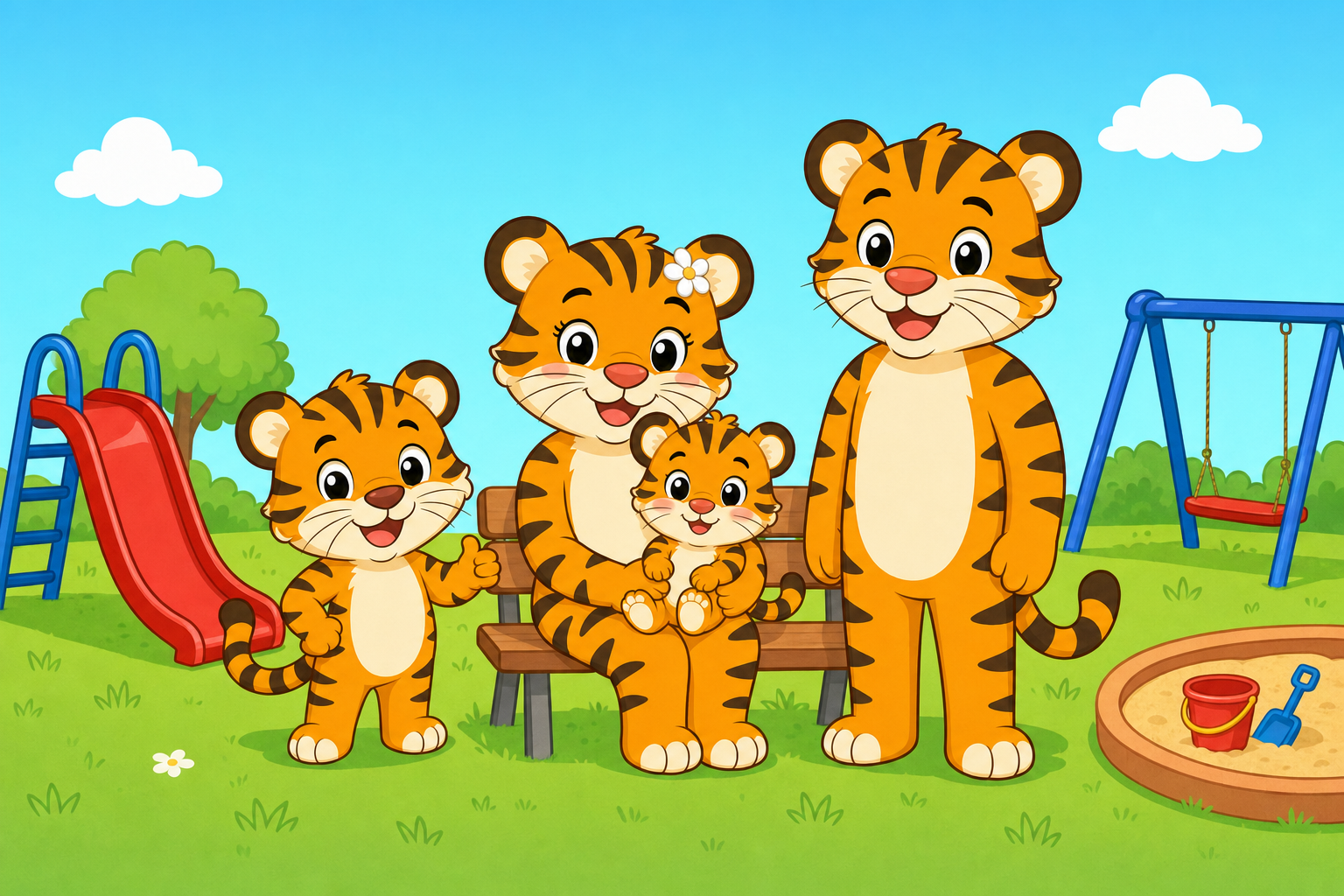 zephyr tiger goes to the playground