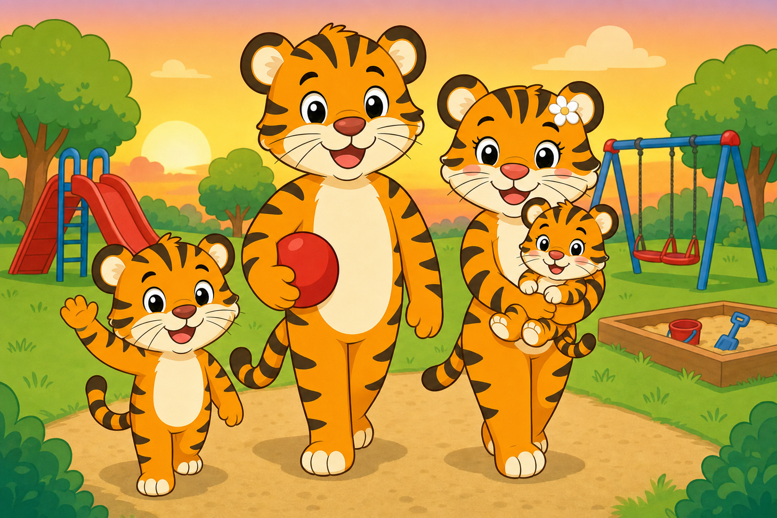 zephyr tiger goes to the playground