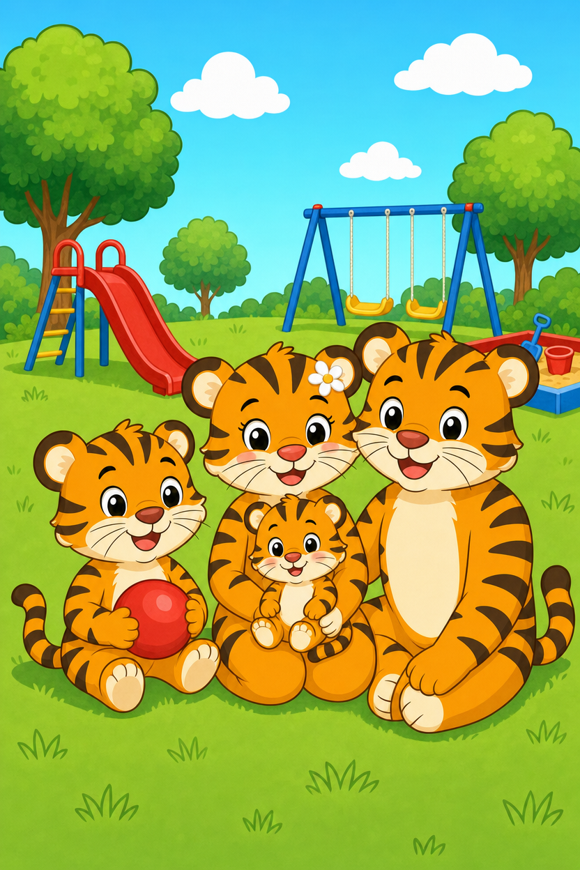 zephyr tiger goes to the playground