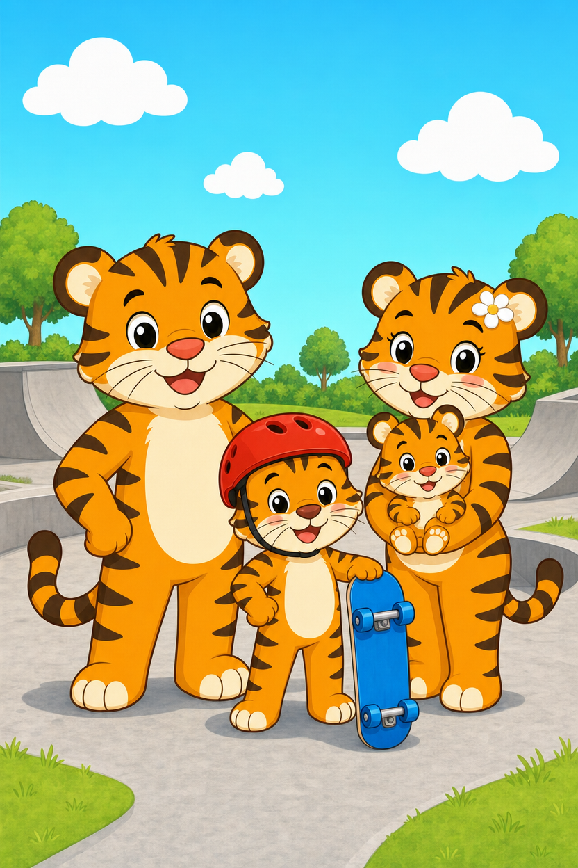 zephyr tiger goes to the skatepark