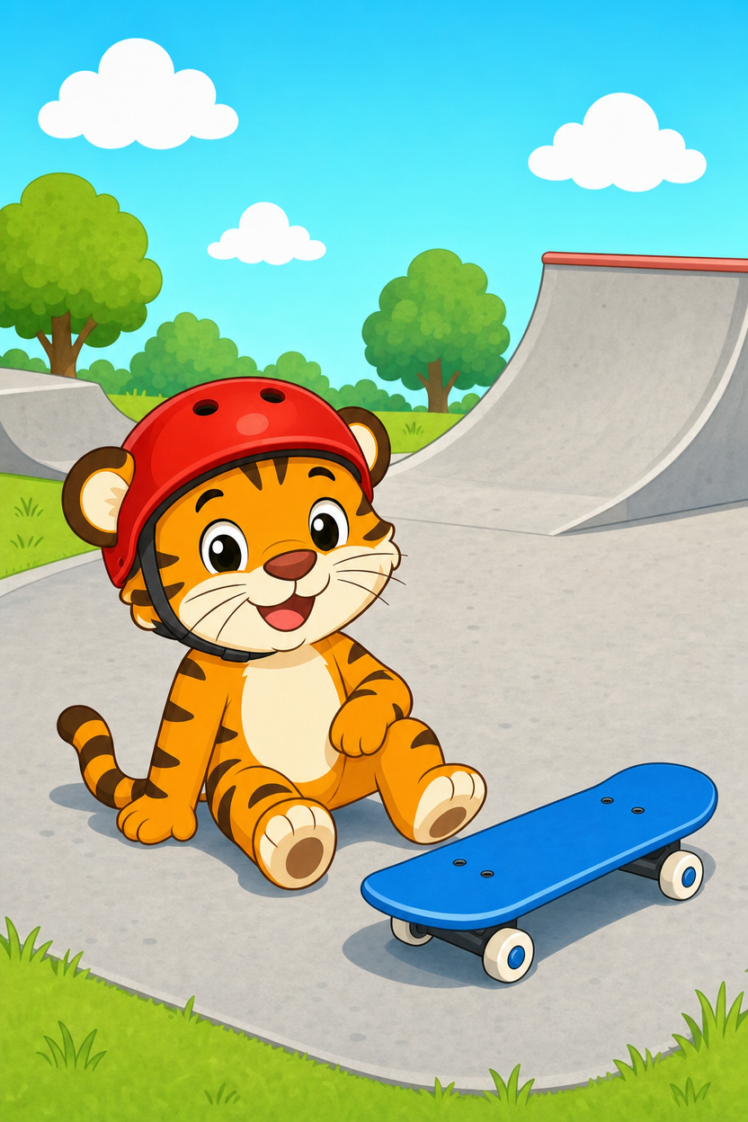 zephyr tiger goes to the skatepark