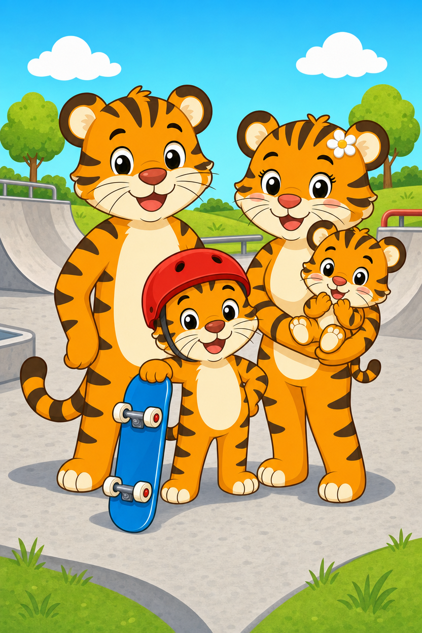 zephyr tiger goes to the skatepark