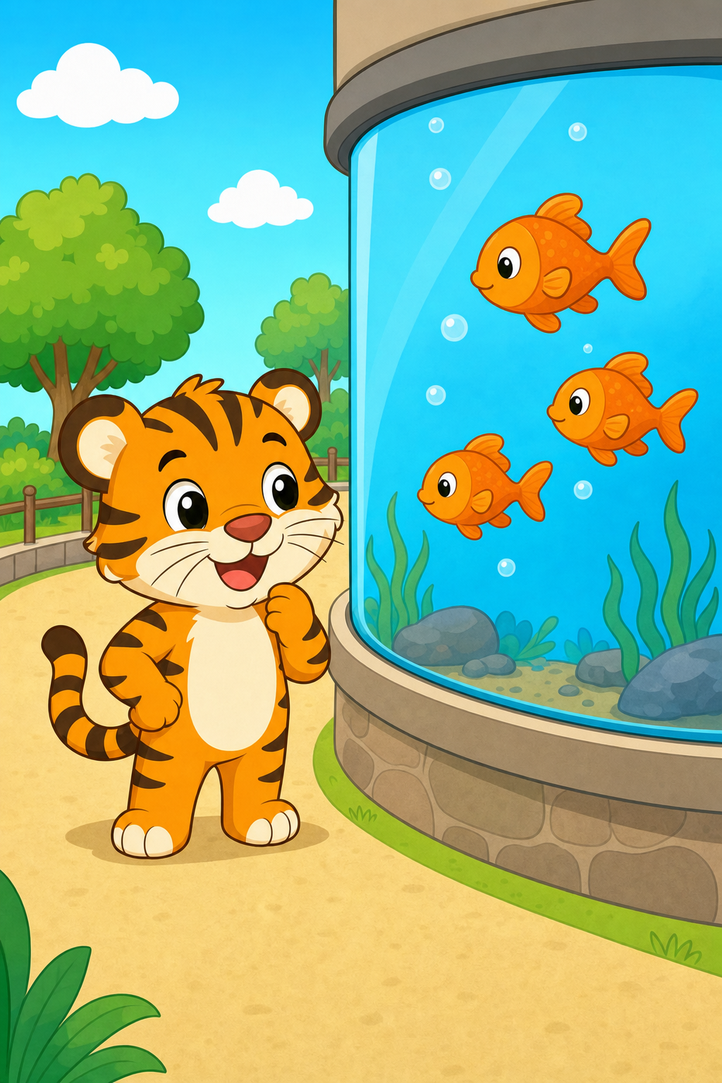 zephyr tiger goes to the zoo