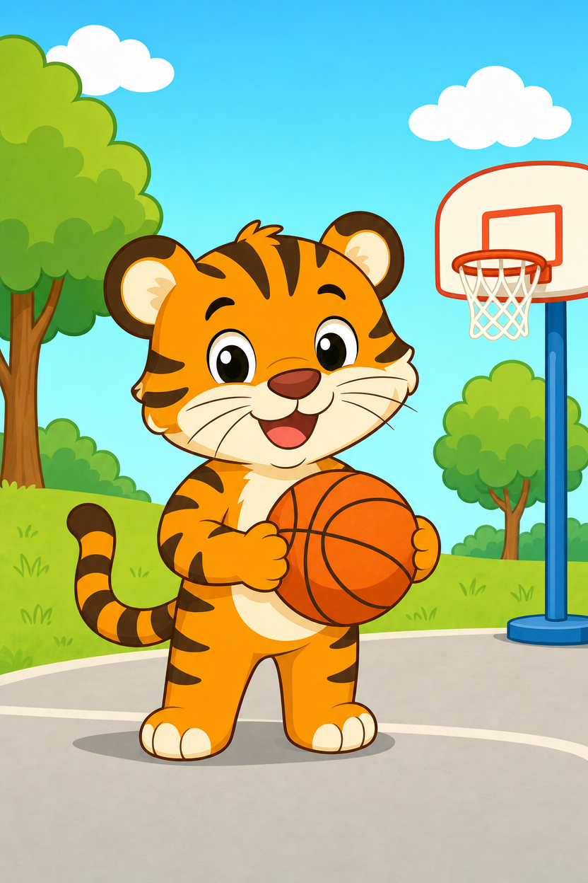 zephyr tiger plays ball