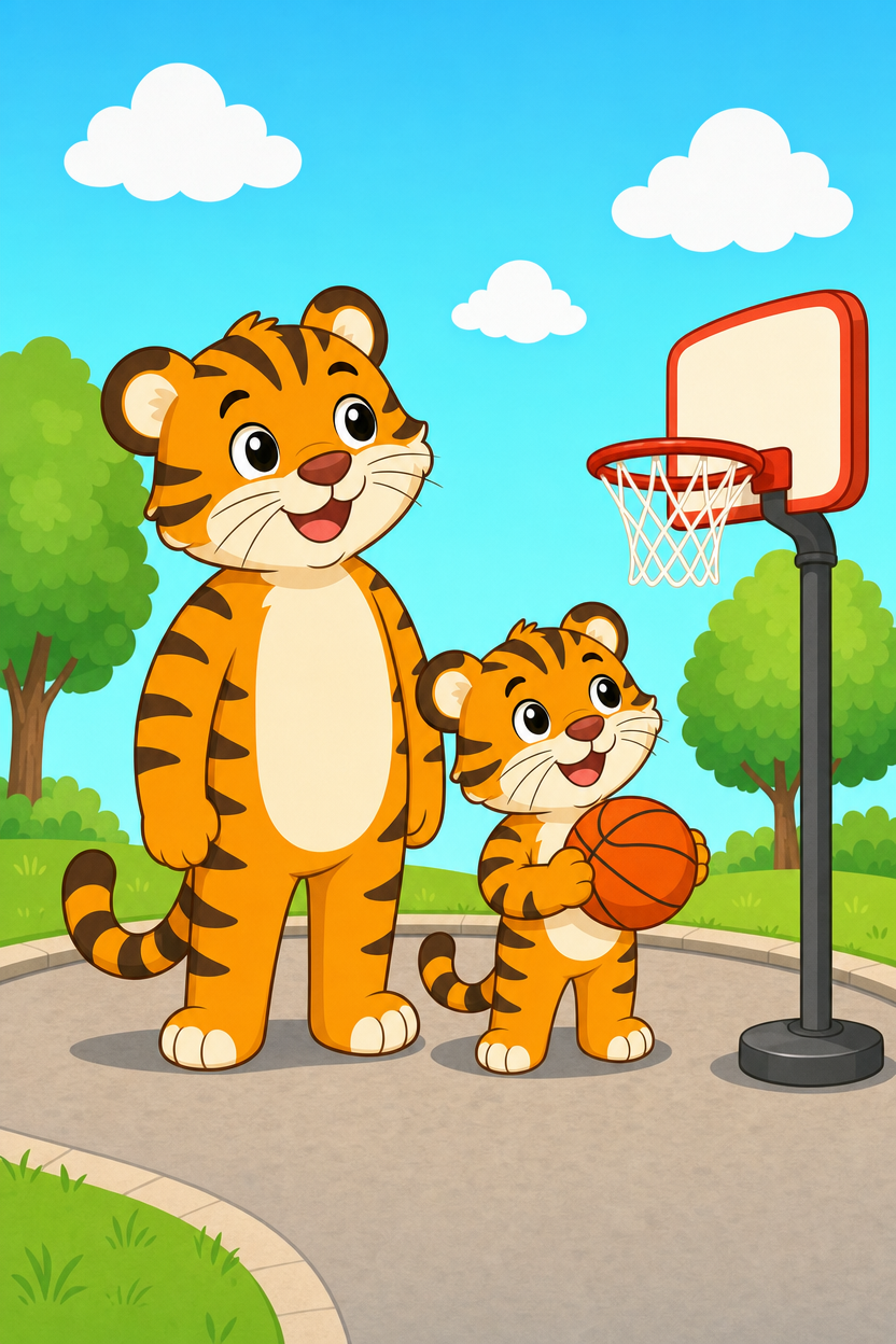 zephyr tiger plays ball