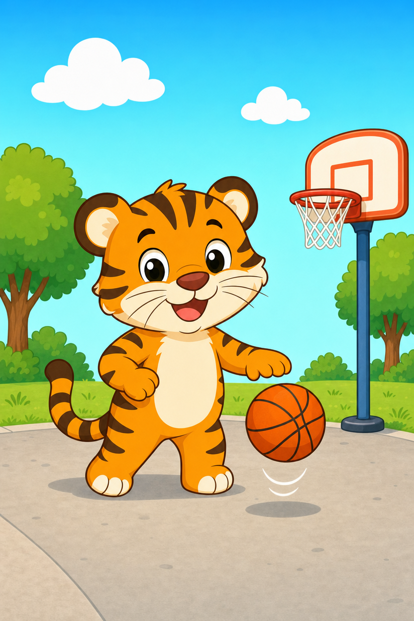 zephyr tiger plays ball