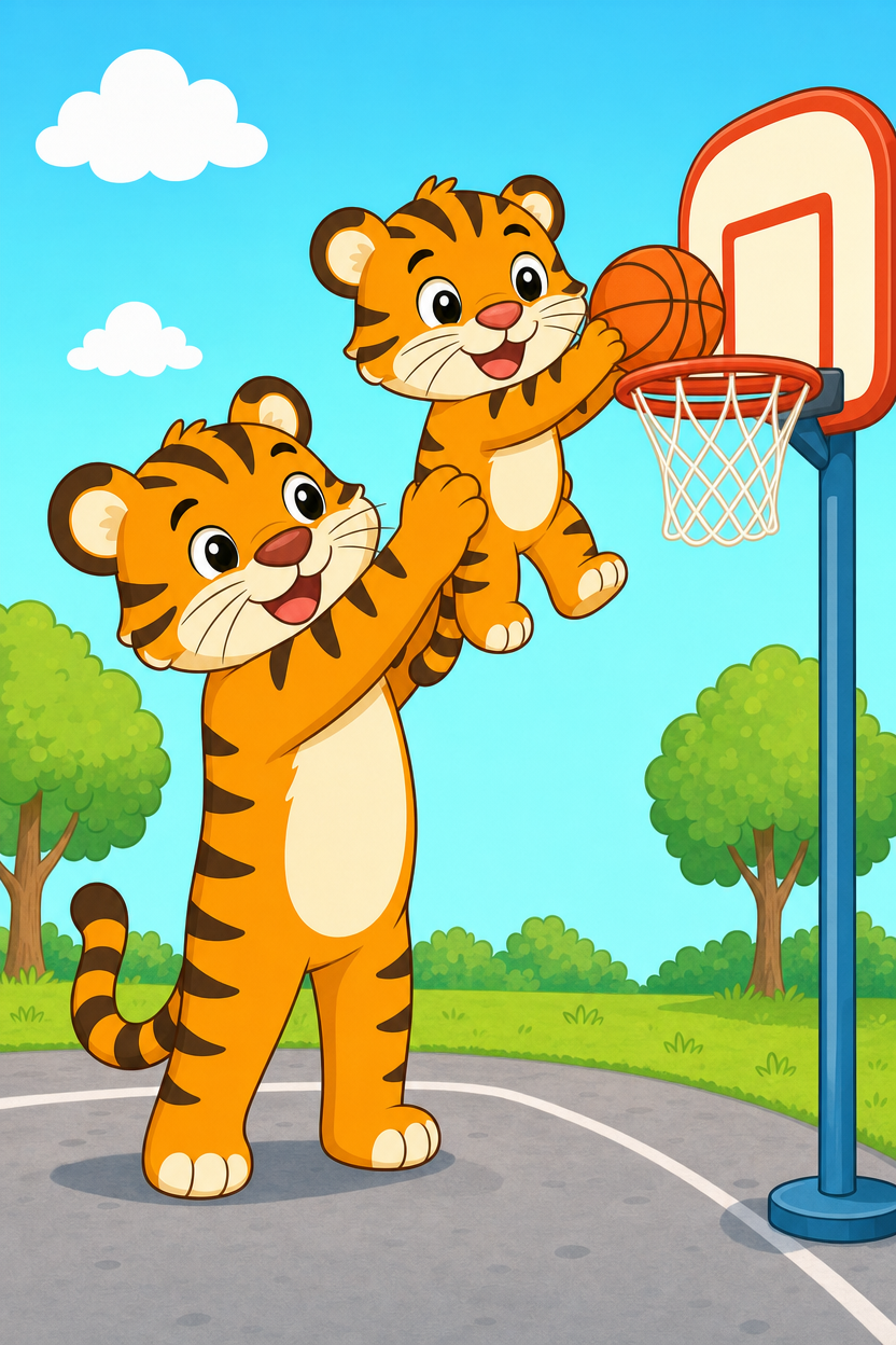 zephyr tiger plays ball