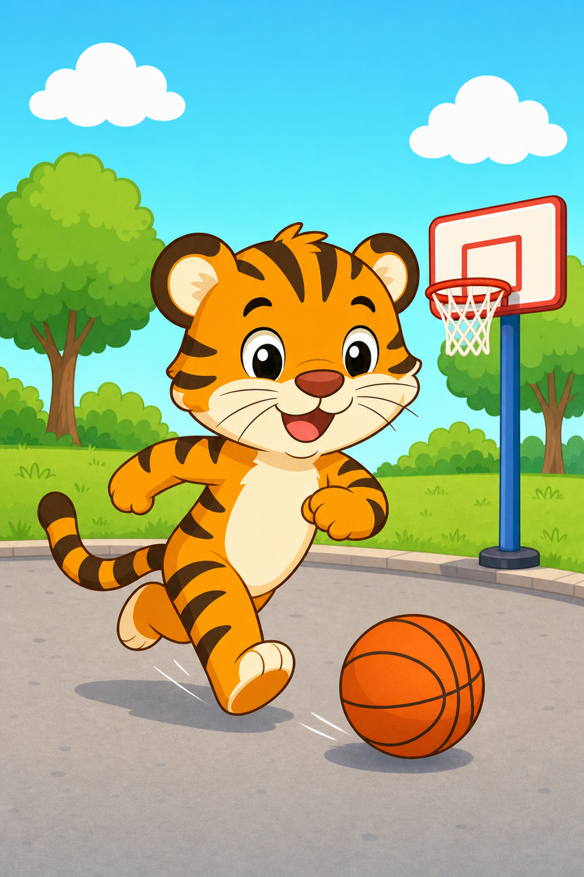 zephyr tiger plays ball