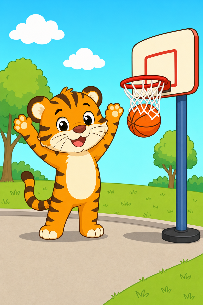 zephyr tiger plays ball