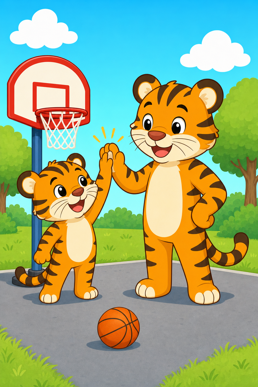 zephyr tiger plays ball
