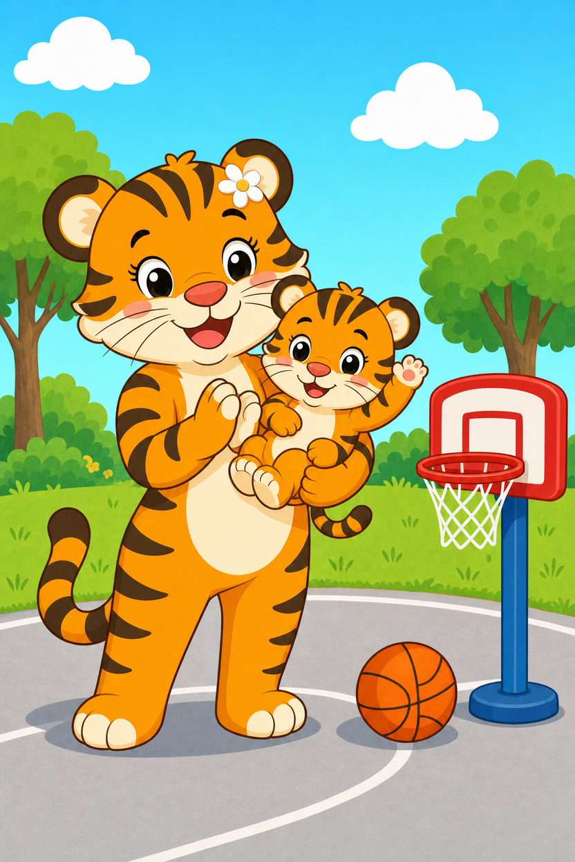 zephyr tiger plays ball