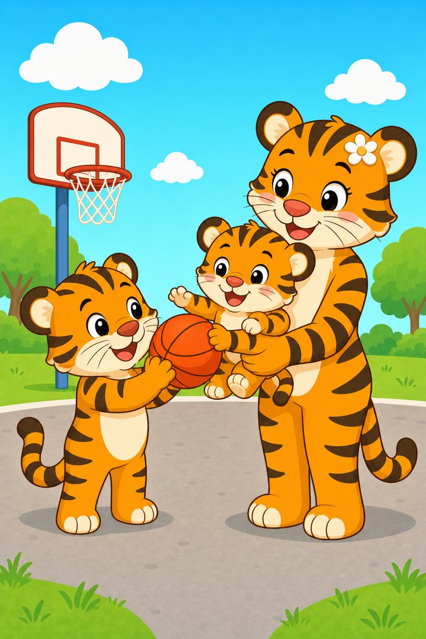 zephyr tiger plays ball