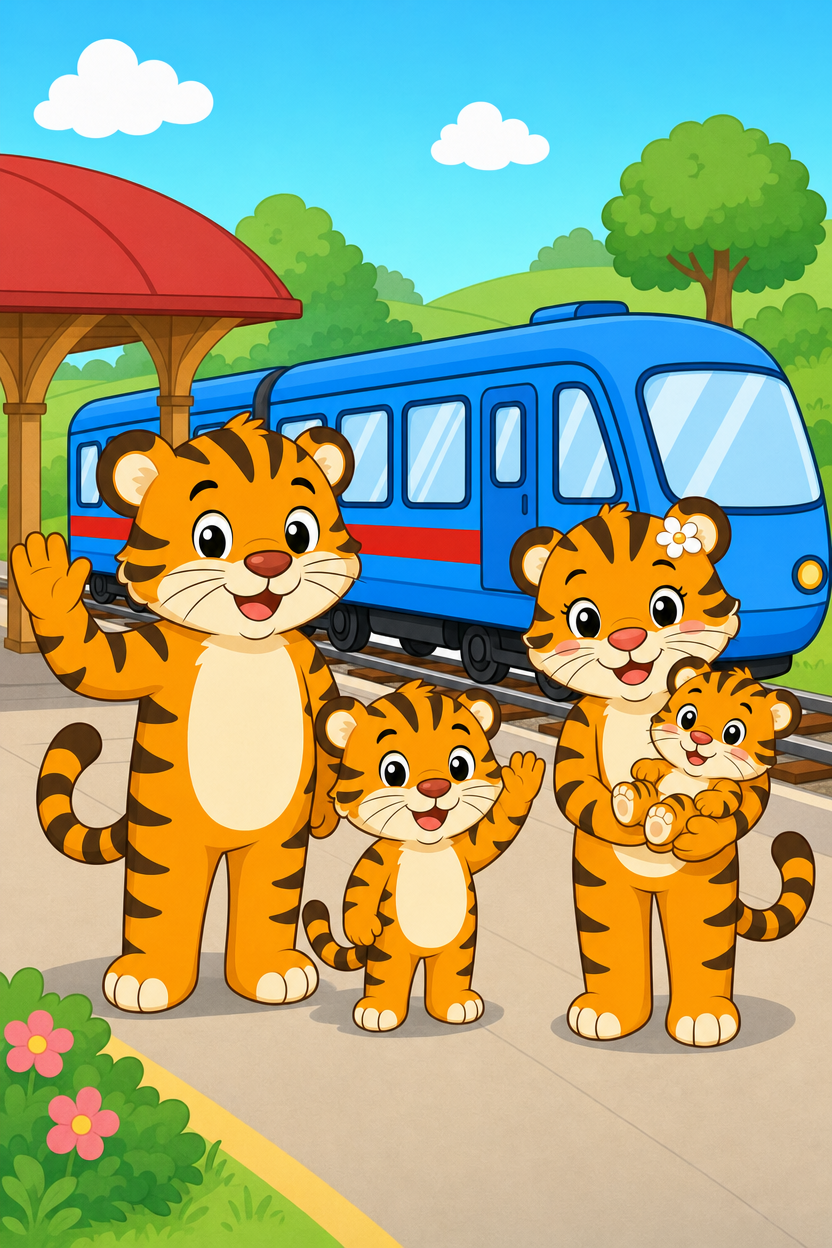 zephyr tiger rides the train