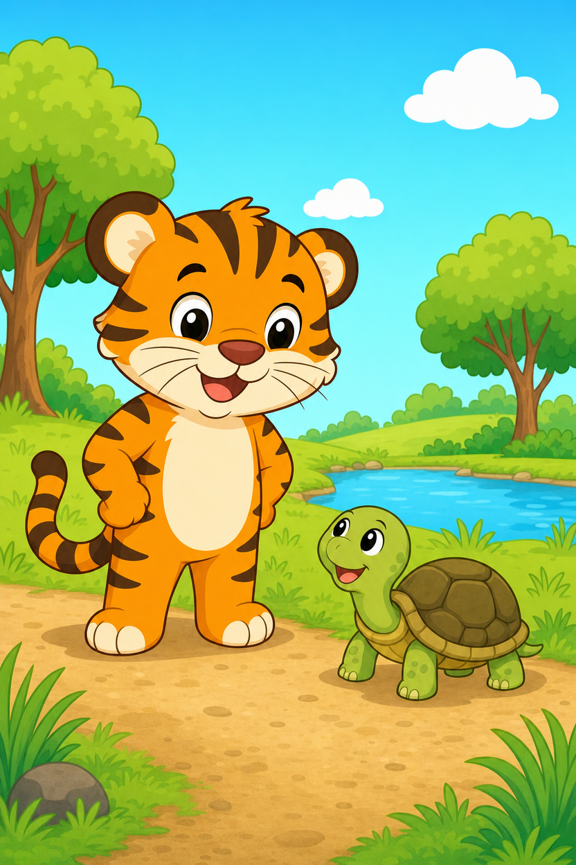 zephyr tiger saves a turtle