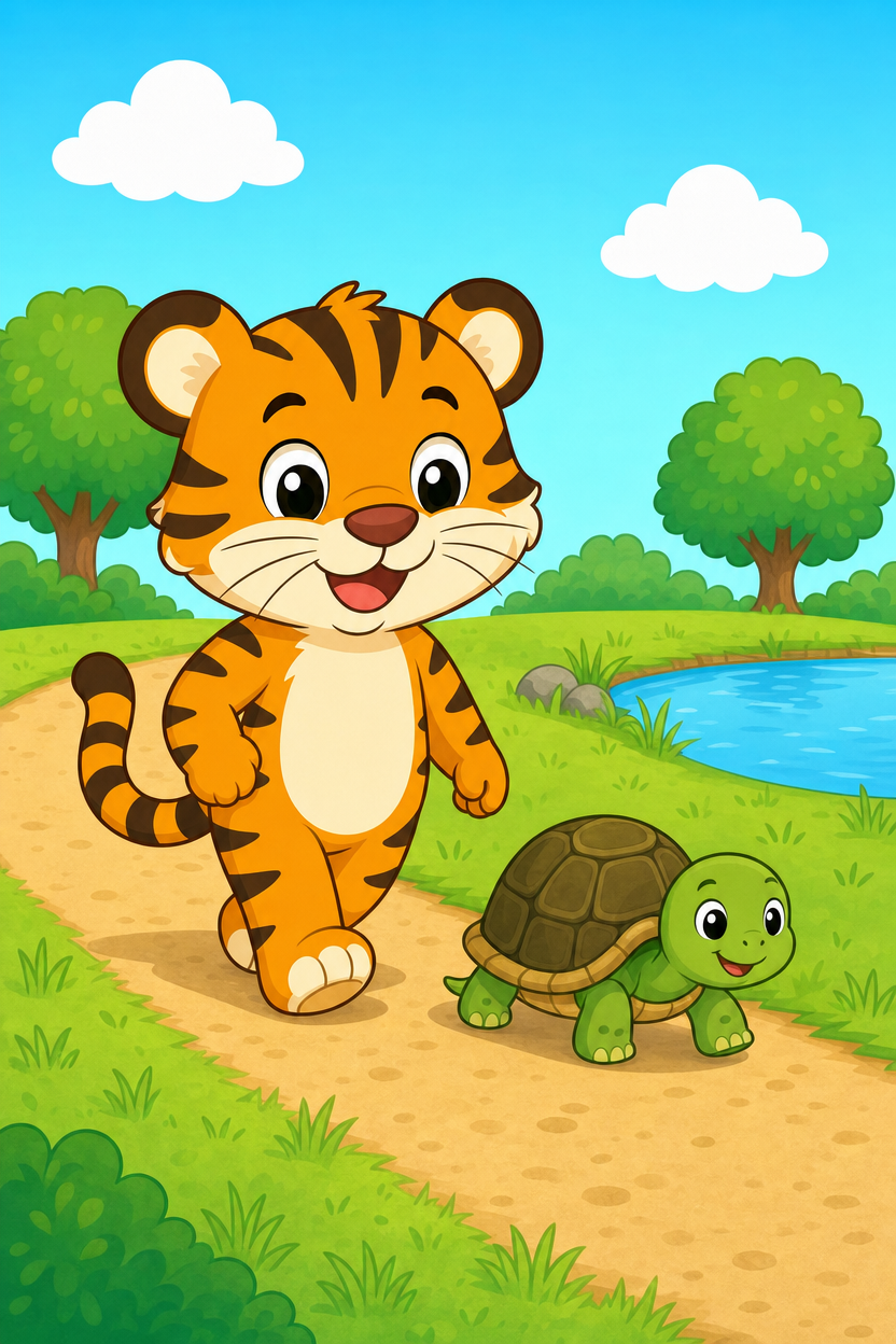 zephyr tiger saves a turtle