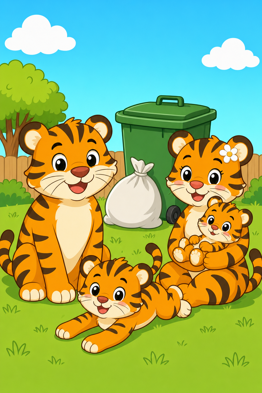 zephyr tiger takes out the trash
