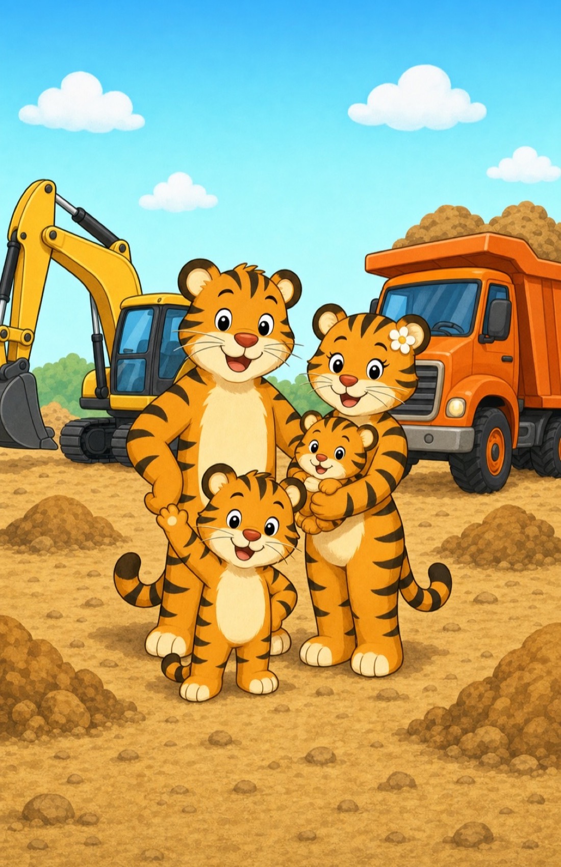 zephyr tiger visits the construction site