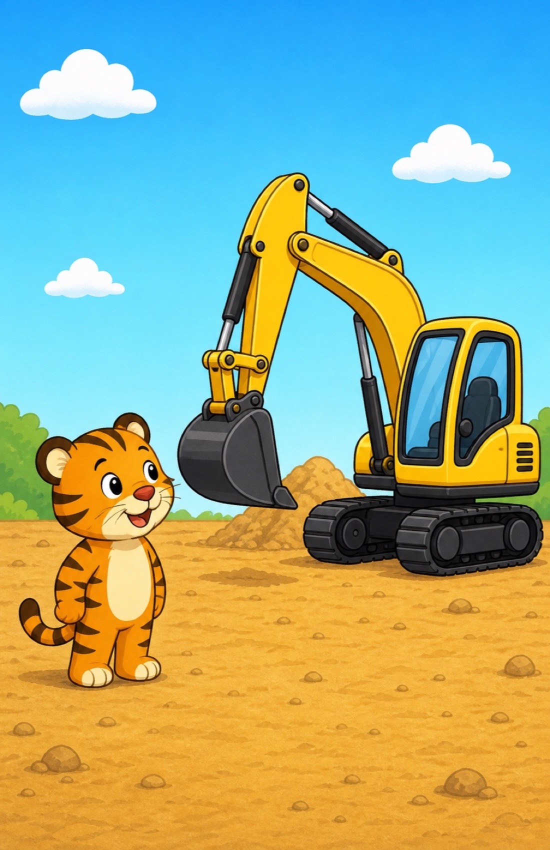 zephyr tiger visits the construction site