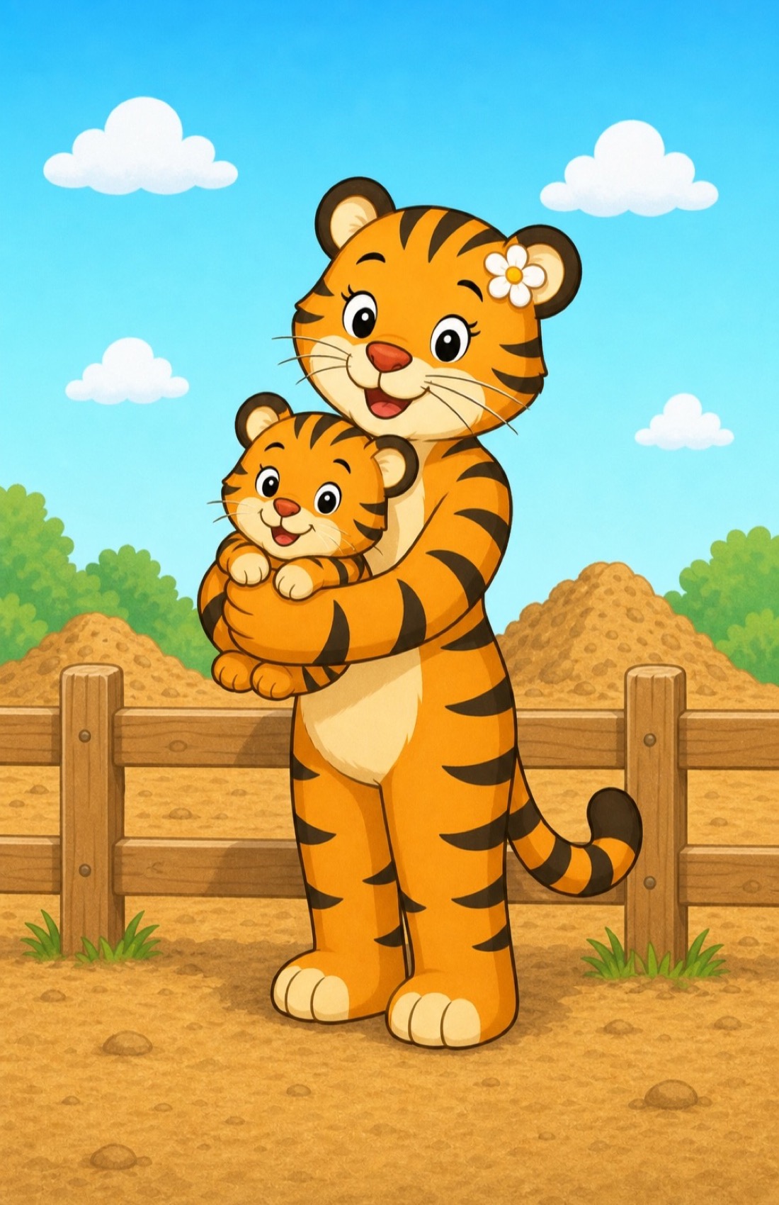 zephyr tiger visits the construction site