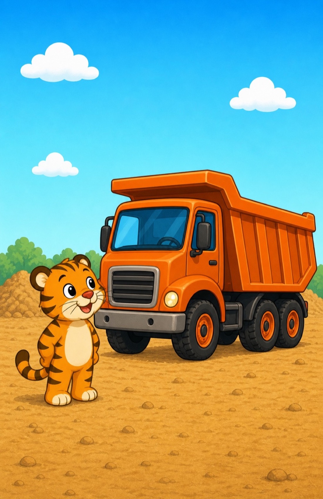 zephyr tiger visits the construction site