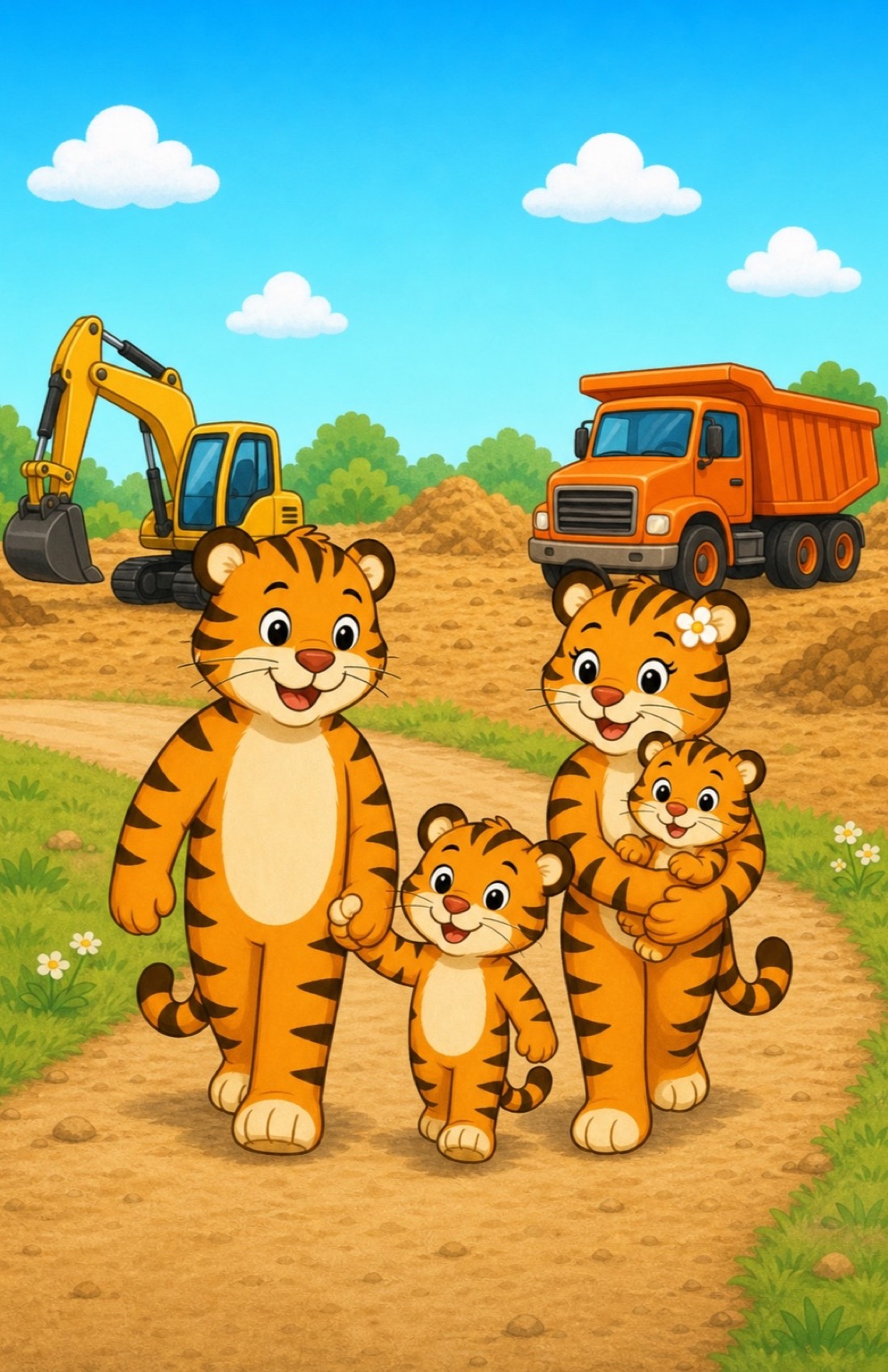 zephyr tiger visits the construction site
