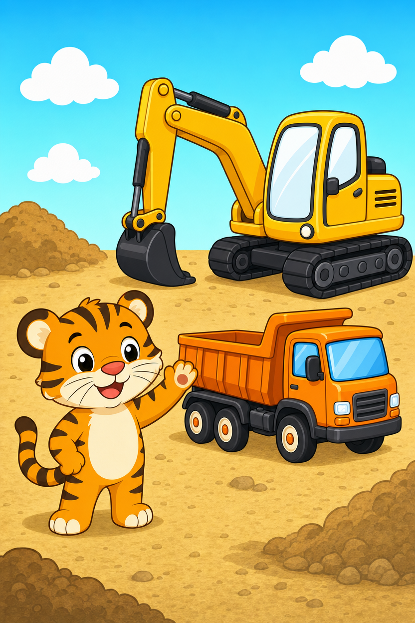 zephyr tiger visits the construction site