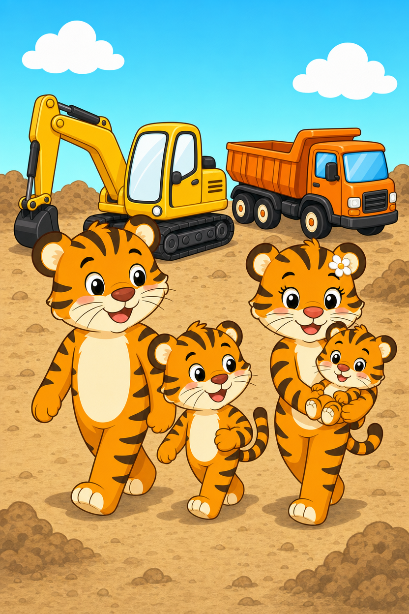 zephyr tiger visits the construction site