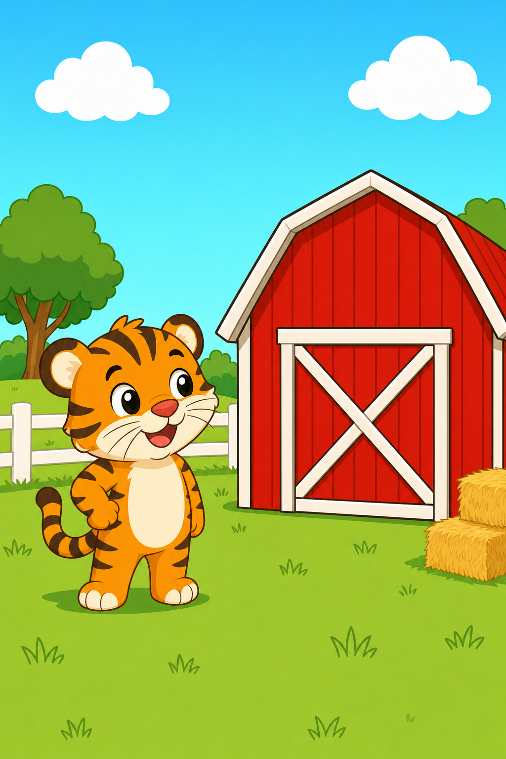 zephyr tiger visits the farm