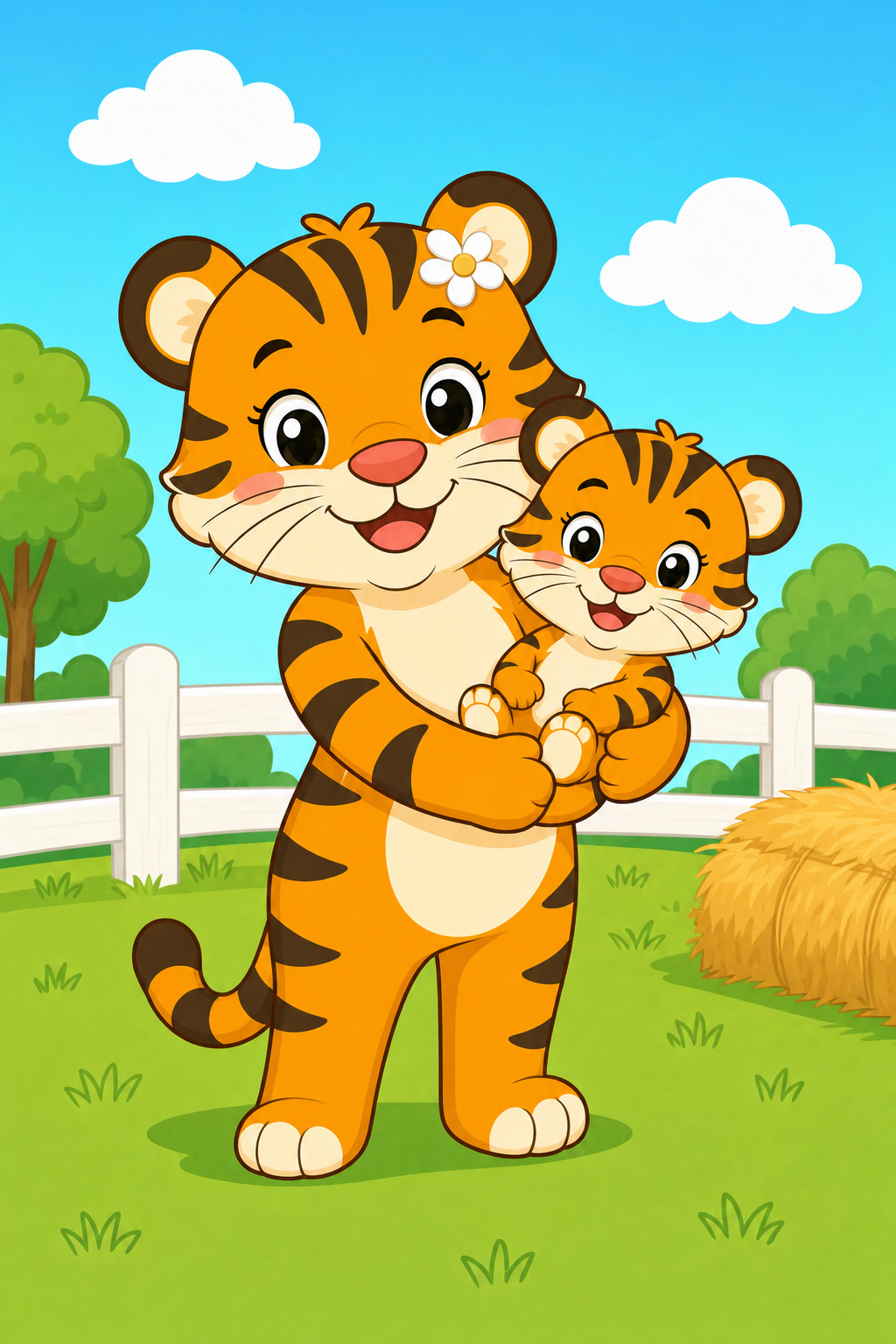 zephyr tiger visits the farm